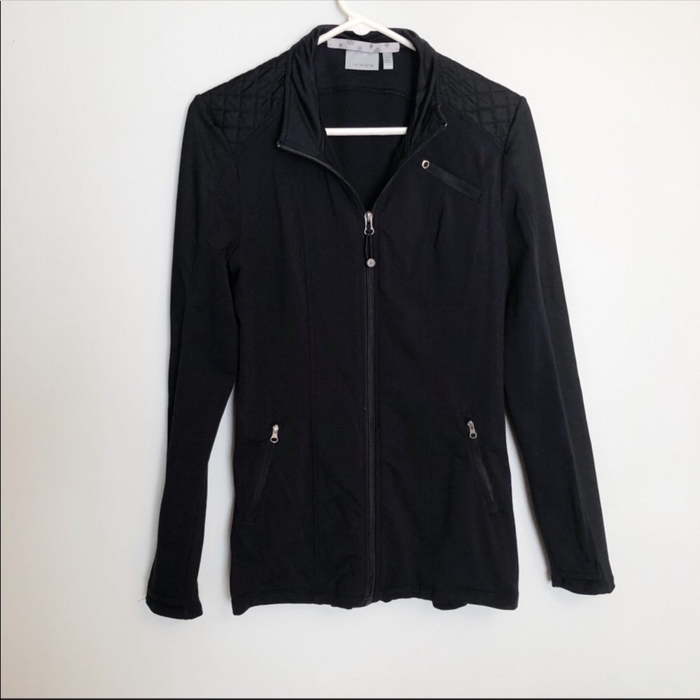 ❄️Athleta Black Zip Up Workout Jacket Fit Medium